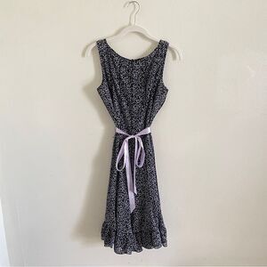 Sandra Darren Lilac Detail Midi Dress 8 Petite